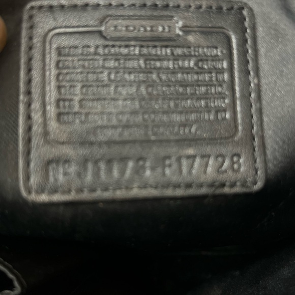 Coach F17728 Black Leather Floral Embossed Tote - Picture 7 of 7